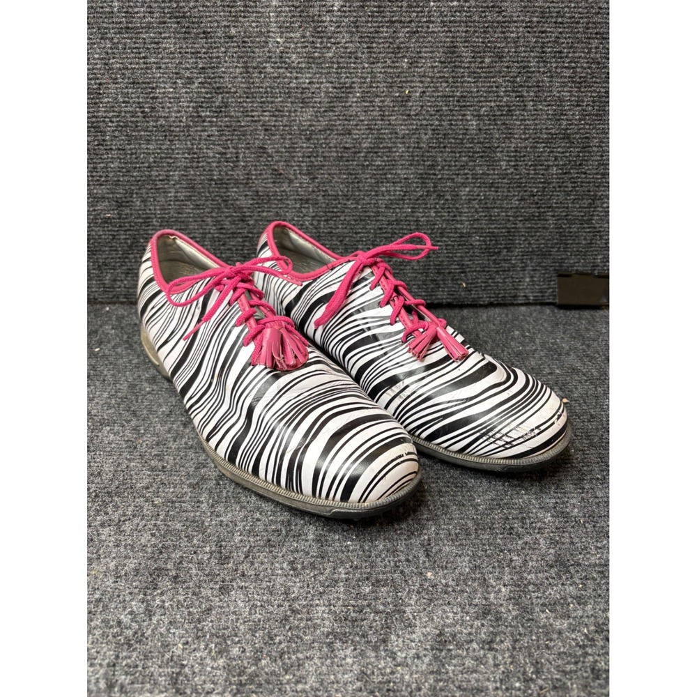 FootJoy Tailored Collection 91652 Zebra Print Pink Golf Shoes Womens 10M